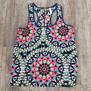 Fun bright patterned Xhilaration racerback tanktop